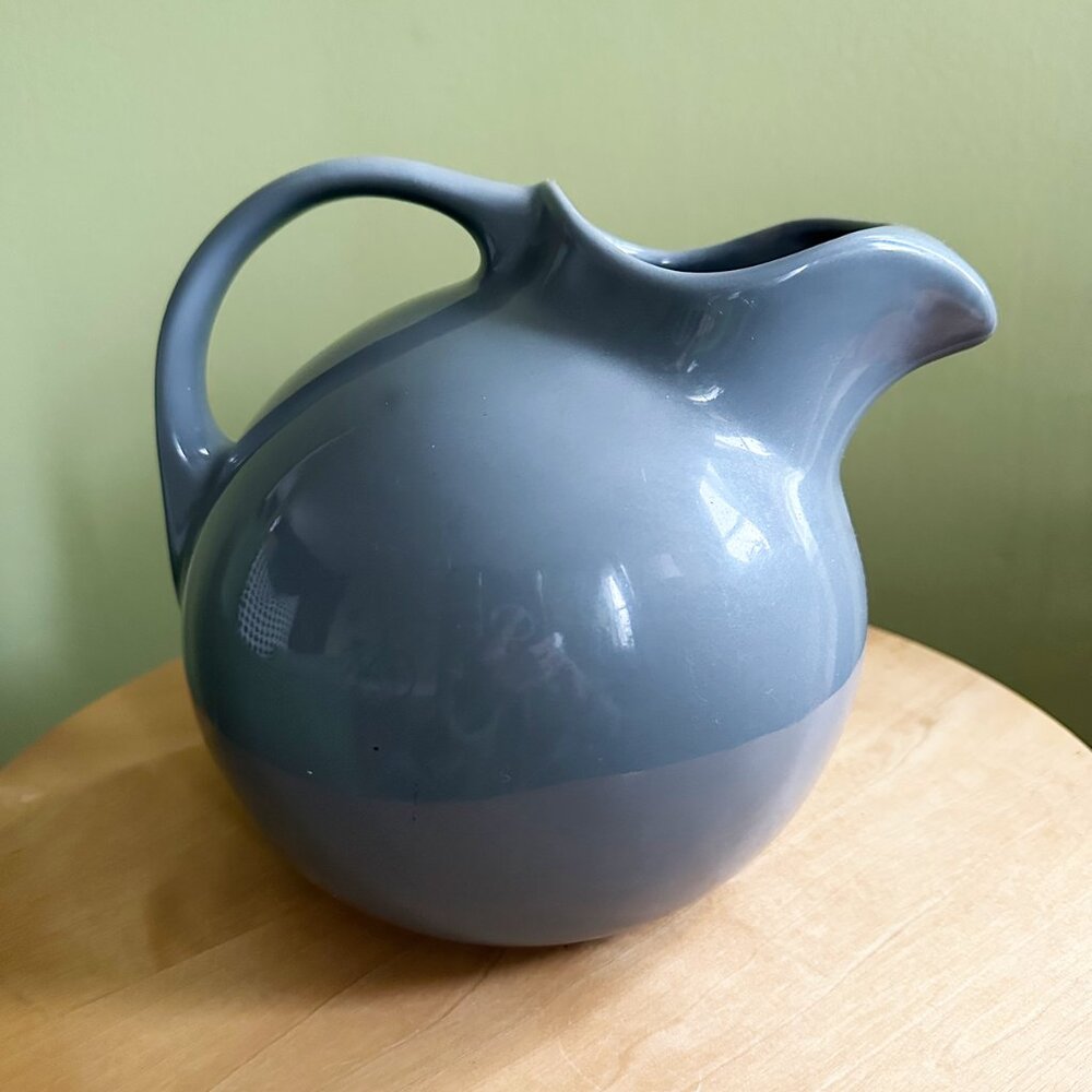 Hall Grey Ceramic Pitcher NWOT
